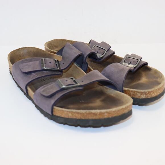 Birkenstock Arizona Suede Sandals Size 39 Soft Footbed – Purple - Picture 1 of 6